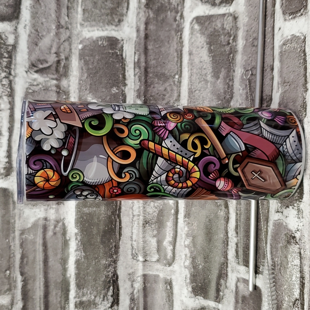 Halloween Favorite Things Stainless Steel Tumbler 20oz Sublimated RTS - Picture 6 of 7